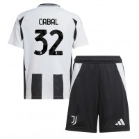 Fotbalové Dres Juventus Juan Cabal #32 Dětské Domácí 2024-25 Krátký Rukáv (+ trenýrky)